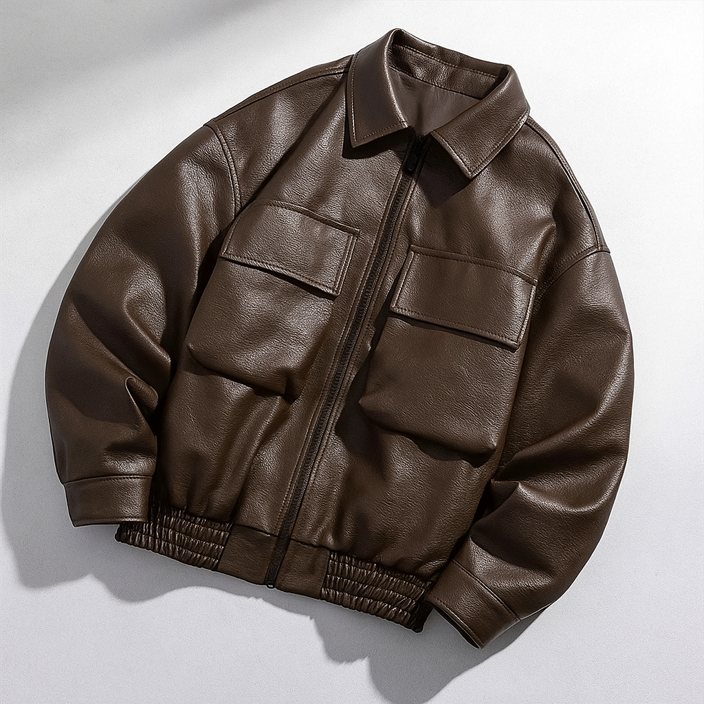 Blouson aviateur en cuir Valiant
