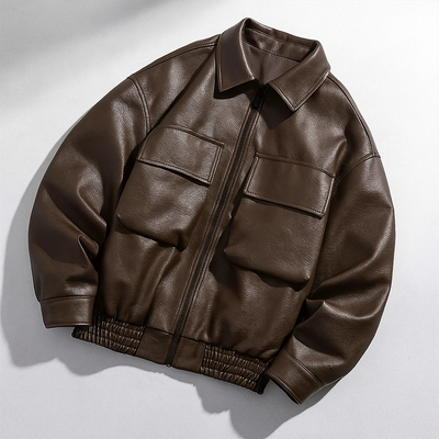 Blouson aviateur en cuir Valiant