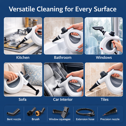 Cleanizoo™ Handheld Pressurized Steam Cleaner